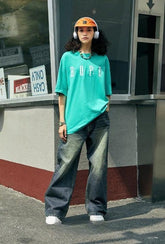 Retro Wash Wide Leg Denim Pant