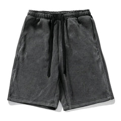 Retro Washed Knit Casual Short