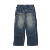Retro Washed Wide Leg Cargo Jean