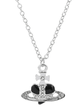 Rhinestone Cross Heart Pendant Necklace - HouseofHalley