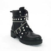 Rivet Pearl Punk Boots