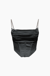 Satin Draped Corset Top - HouseofHalley