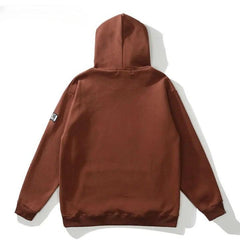 Skeleton Heart Patch Fleeced Hoodie