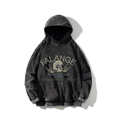 Y2K Skull Letter Print Hoodie