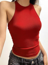 Solid Color Backless Cropped Tank Top - HouseofHalley