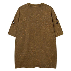 Solid Ripped Holes T-Shirt