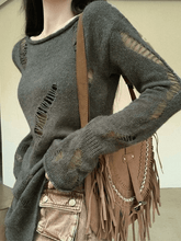 Fashionable vintage knitted top