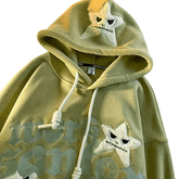 Star Embroidery Letter hoodie