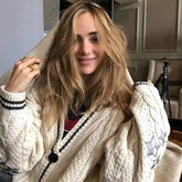 Star Embroidery V-neck Cardigan