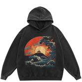 Sunset Sky Graphic Oversized Hoodie