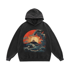 Sunset Sky Graphic Oversized Hoodie