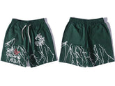 "THUNDER" Graffiti Print Short
