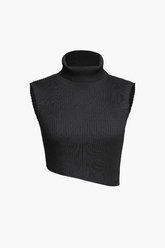 Turtleneck Ribbed Tank Top - HouseofHalley
