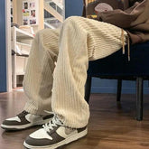 Versatile Velvet Straight-Leg Sweatpants