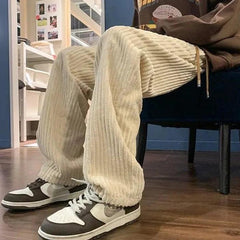 Versatile Velvet Straight-Leg Sweatpants