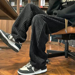 Versatile Velvet Straight-Leg Sweatpants