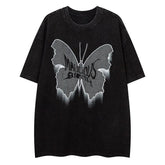 Vintage Butterfly Embroidered T-shirt