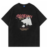 Vintage Cat Graphic Washed T-Shirt