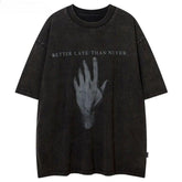 Vintage Hand Print Oversized T-Shirt