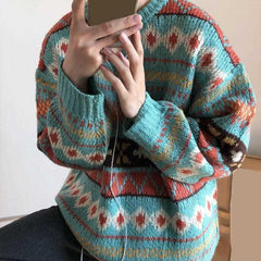 Vintage O Neck Sweater