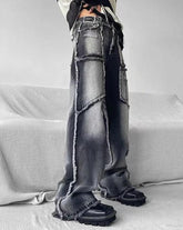 Vintage Old Wash Patchwork Jeans