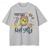 Vintage Retro Graffiti Print T-Shirt