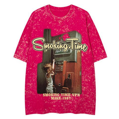 Vintage "SMOKING TIME 1987" T-Shirt