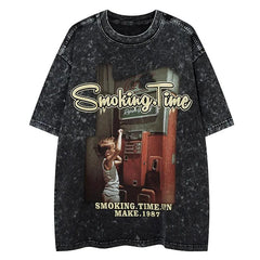 Vintage "SMOKING TIME 1987" T-Shirt