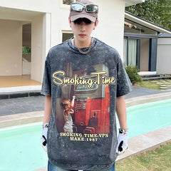 Vintage "SMOKING TIME 1987" T-Shirt