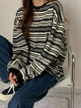Vintage Striped Crew Neck Pullover Sweater - HouseofHalley