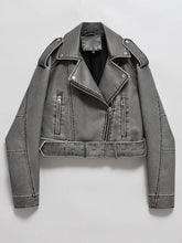 Vintage Washed Faux Leather Jacket