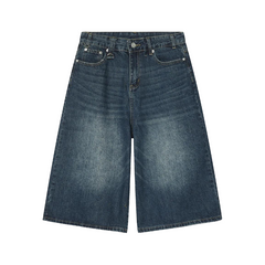 Vintage Wide Leg Denim Jort
