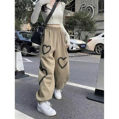 White Heart Leggings  Pants