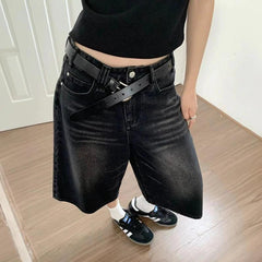 Y2k Wide-Leg Denim Women's Short