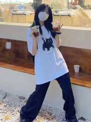 Y2k Aesthetic Print Basic T-shirts