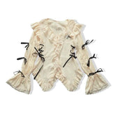 Y2k Aesthetics Lace Grunge Shirt