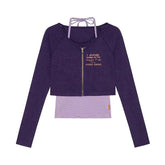 Y2K Aesthetics Two Piece Top