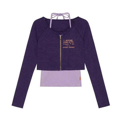 Y2K Aesthetics Two Piece Top