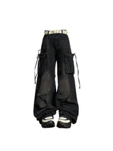 Y2K Black Gothic Cargo Jean