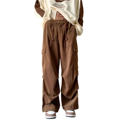 Y2K Corduroy Loose Wide Leg Cargo Pant