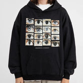 Y2K Eyes Printed Oversized Hoodie