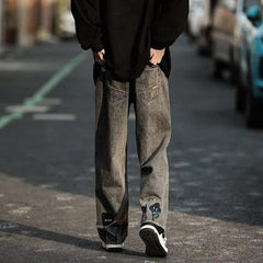 Y2K Flower Printed Baggy Jean