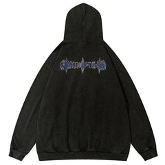 Y2K Mirror Reflection Oversize Hoodie