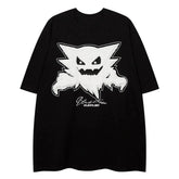 Y2K Ghost Patchwork Oversized T-Shirt