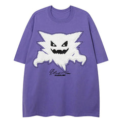 Y2K Ghost Patchwork Oversized T-Shirt