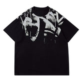 Y2K Gothic Graffiti Graphic T-Shirt