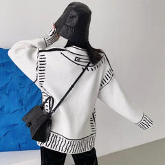 Y2K Graffiti 3D Pattern Cardigans