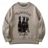 Y2K Knitted Doberman Dog Sweaters
