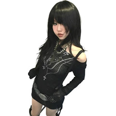 Y2K Knitted Grunge Ribbed Top