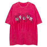Y2K Letter Print Distressed T-Shirt